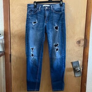 KanCan Distressed Dark Blue Skinny Jeans